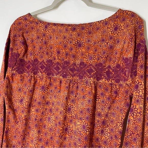 Gramicci Floral Embroidered Peasant Blouse Size Small - Picture 8 of 9